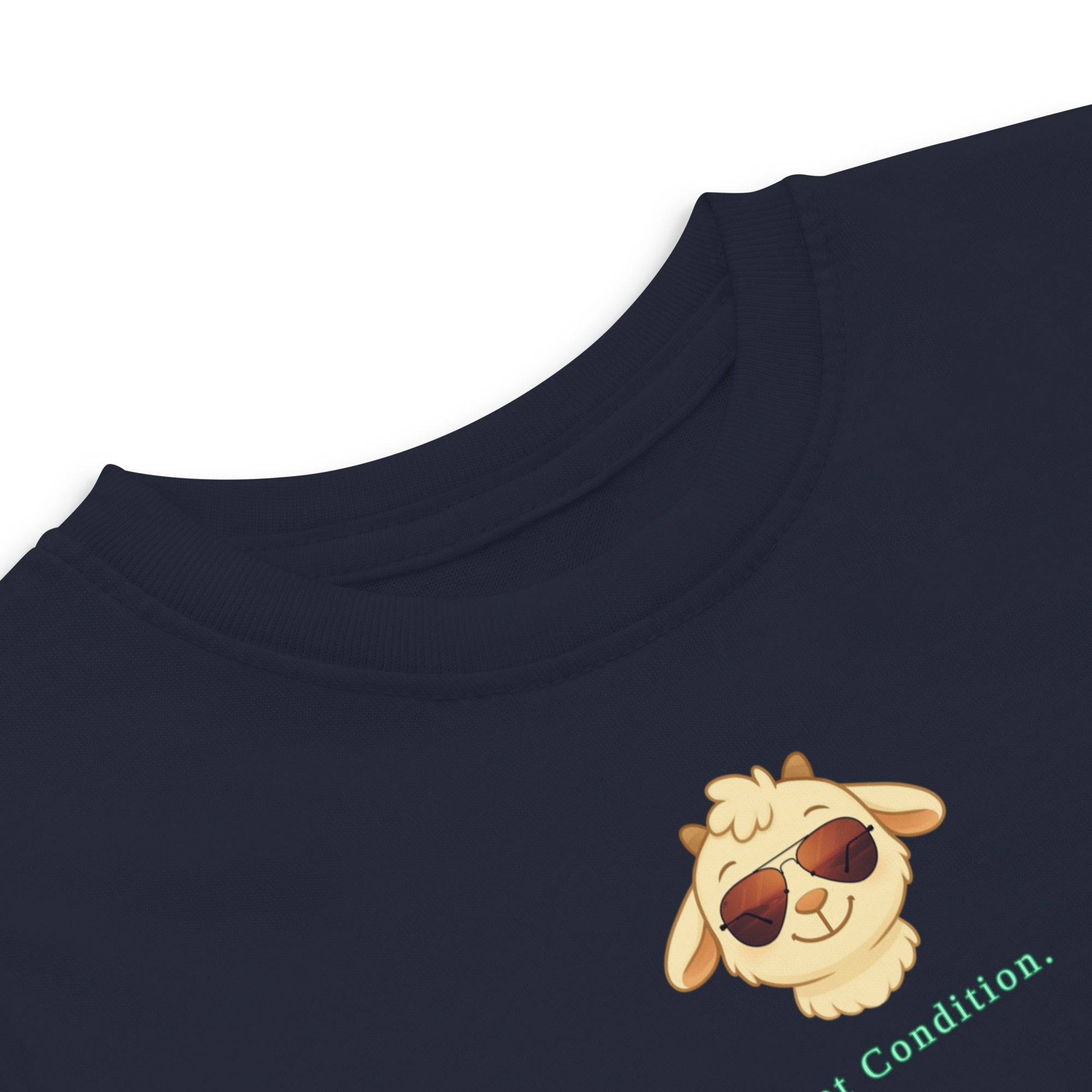 Little Bleats Signature "Minty" Toddler Tee in Navy — Aviator Edition, sizes 2T–5/6T