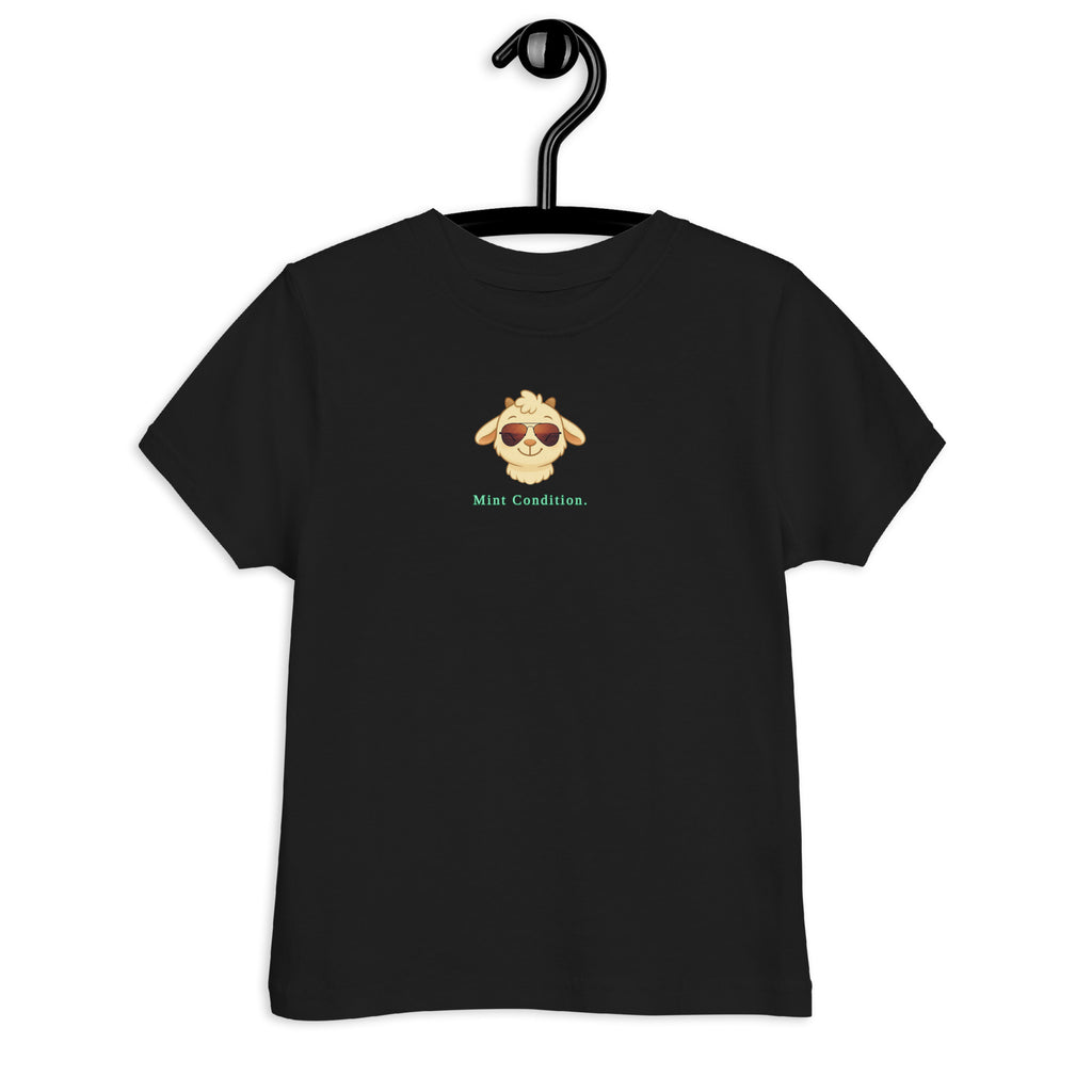 Little Bleats Signature "Minty" Toddler Tee in Black — Aviator Edition, sizes 2T–5/6T