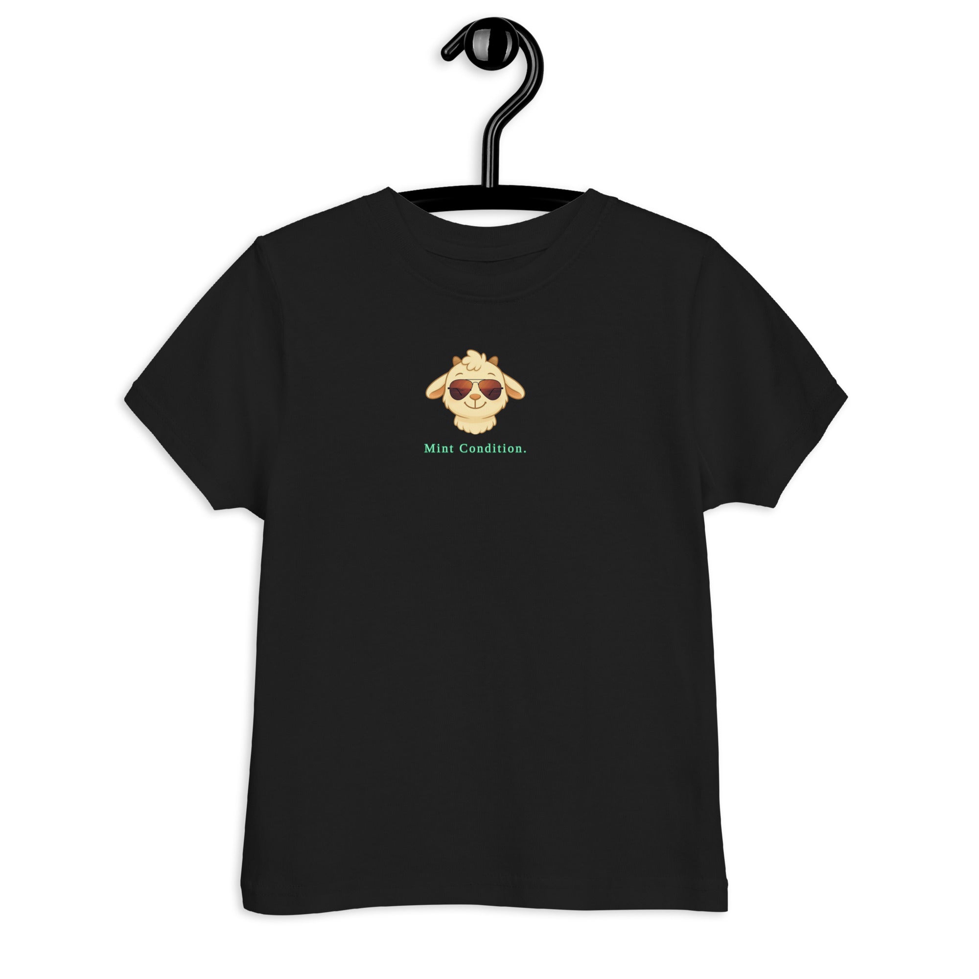 Little Bleats Signature "Minty" Toddler Tee in Black — Aviator Edition, sizes 2T–5/6T