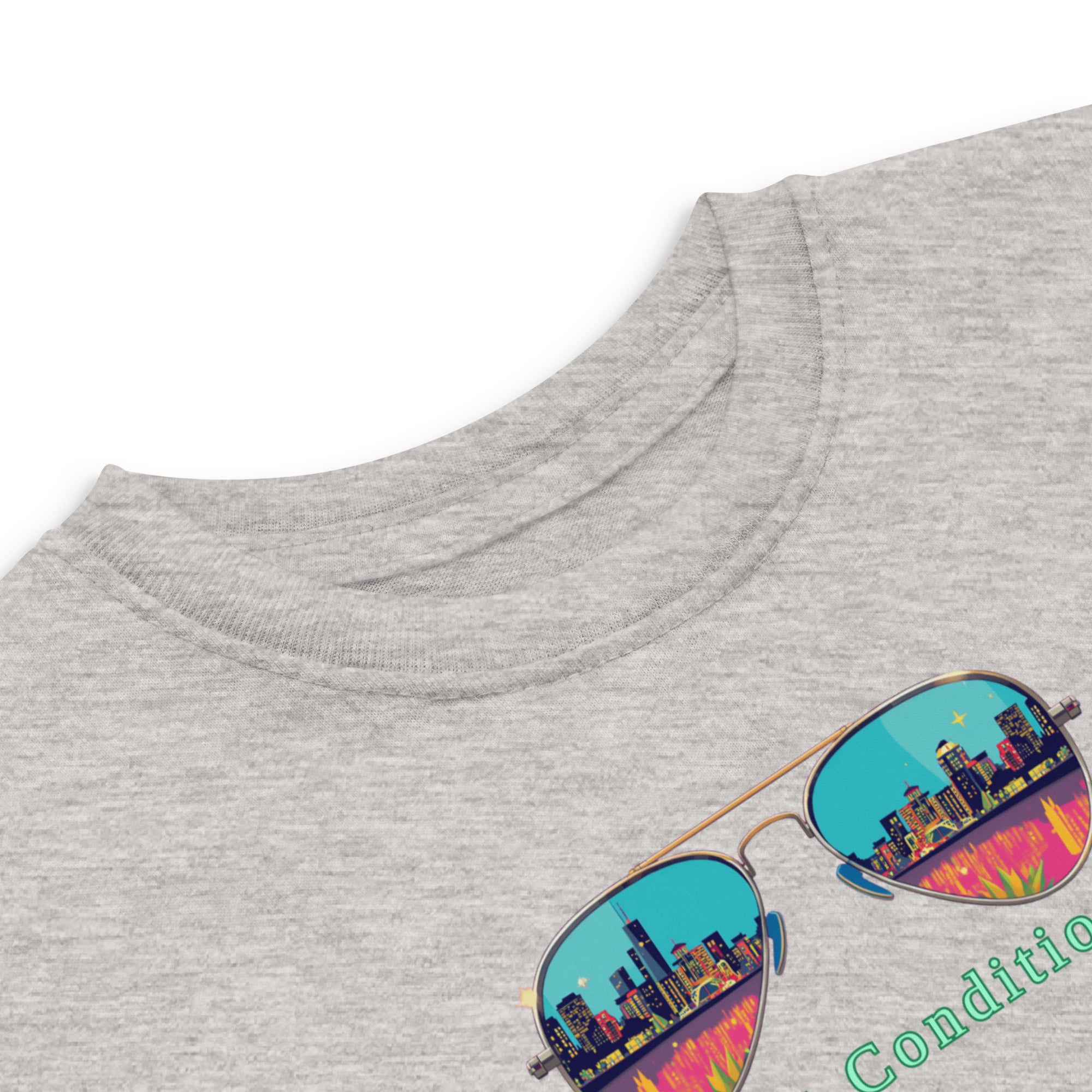 Little Bleats Toddler Jersey T-Shirt in Heather — Mint Condition Sunglasses design, sizes 2T–5/6T