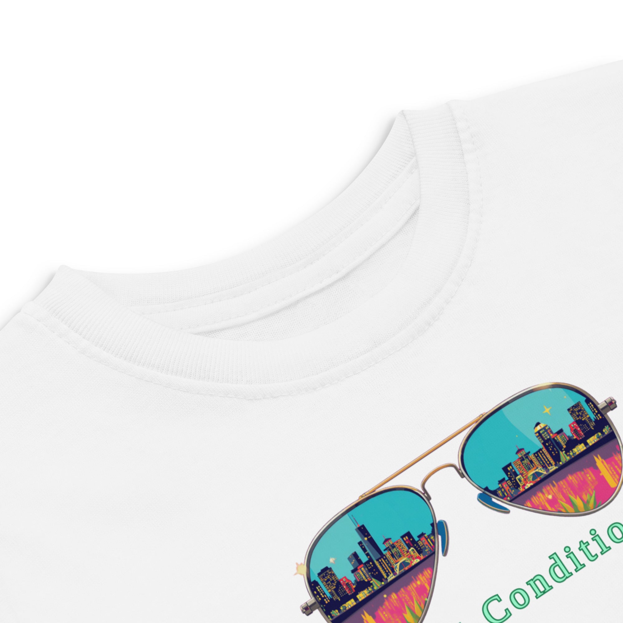 Little Bleats Toddler Jersey T-Shirt in White — Mint Condition Sunglasses design, sizes 2T–5/6T