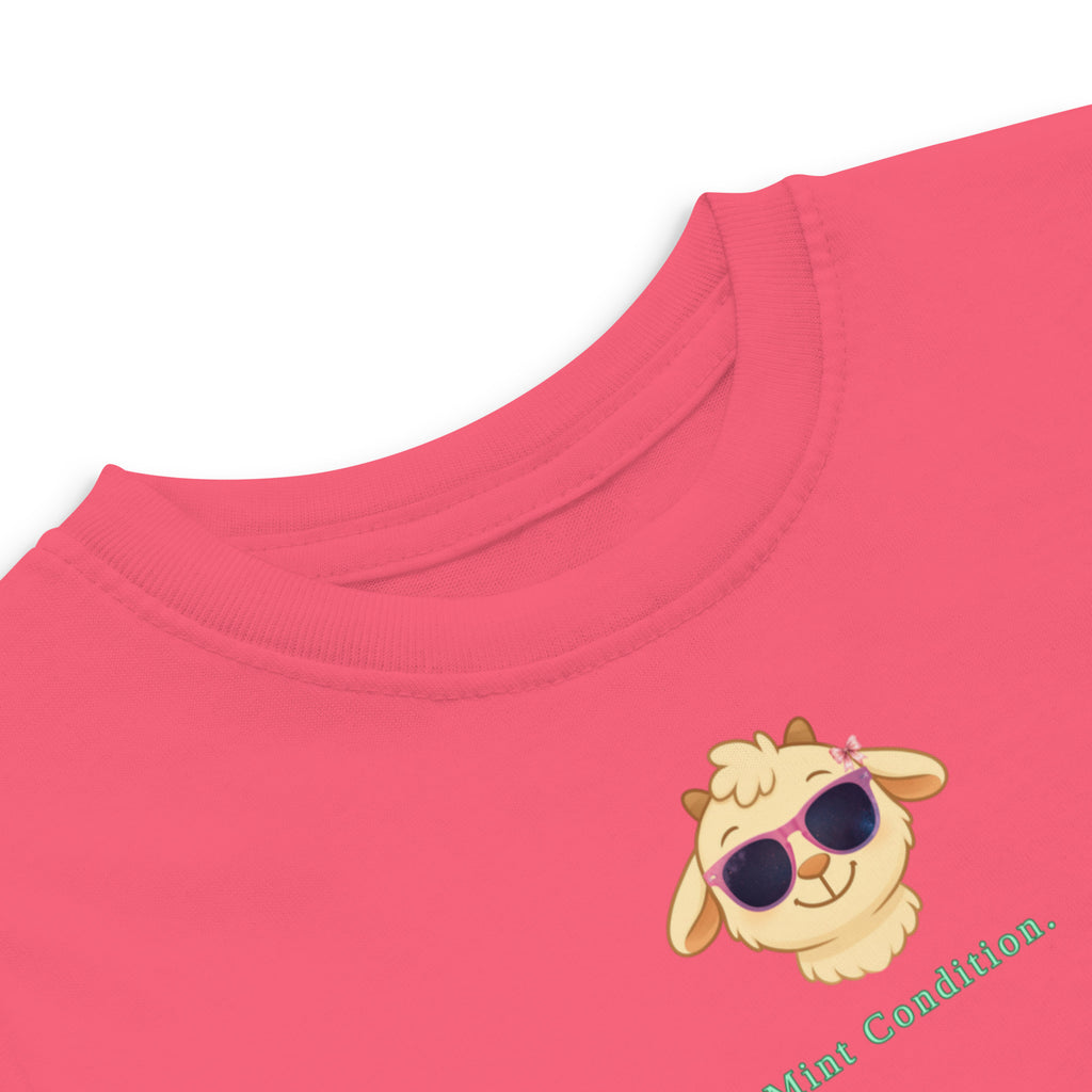 Little Bleats Signature "Minty" Toddler Tee in Hot Pink — Pink Sunglasses Edition, sizes 2T–5/6T