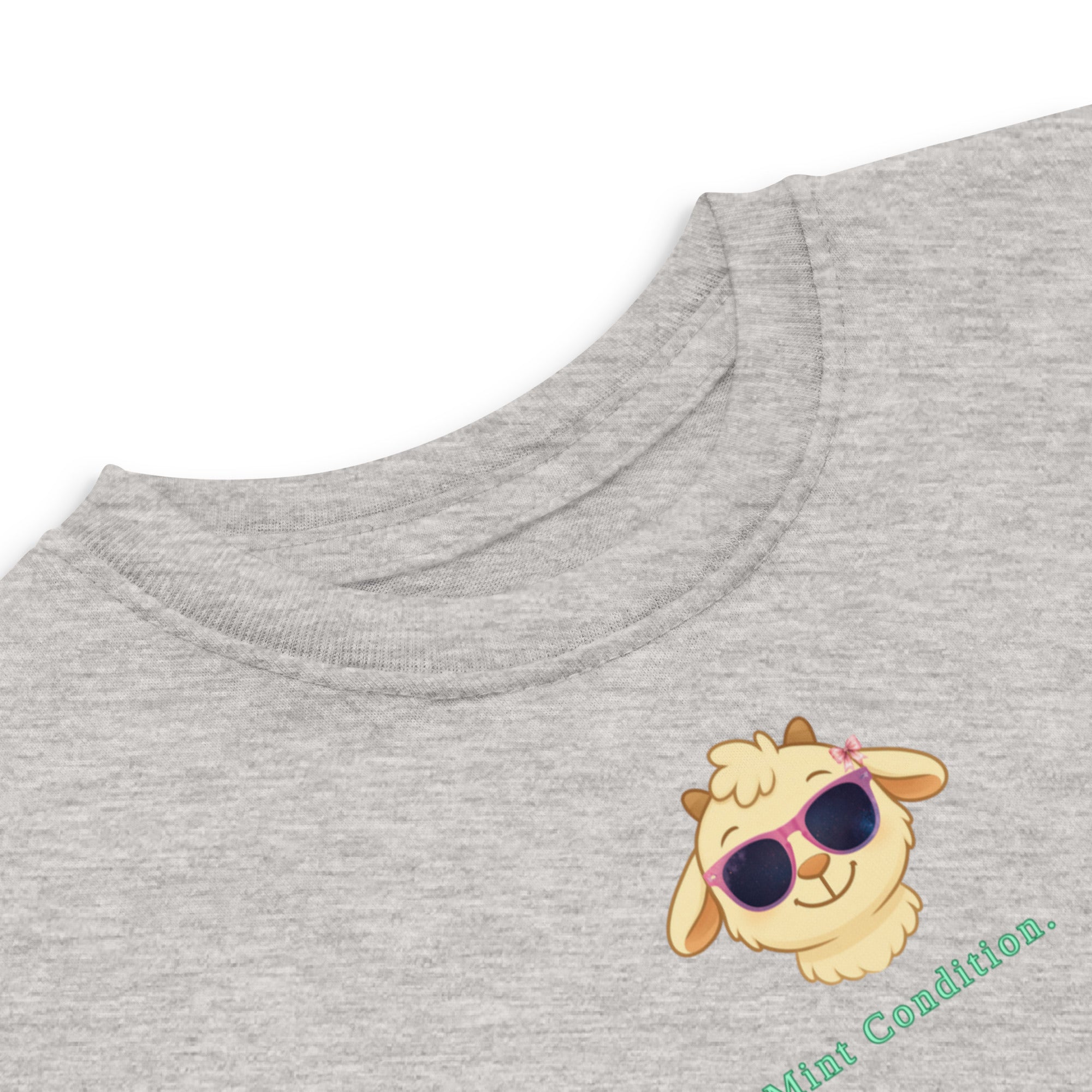 Little Bleats Signature "Minty" Toddler Tee in Heather — Pink Sunglasses Edition, sizes 2T–5/6T