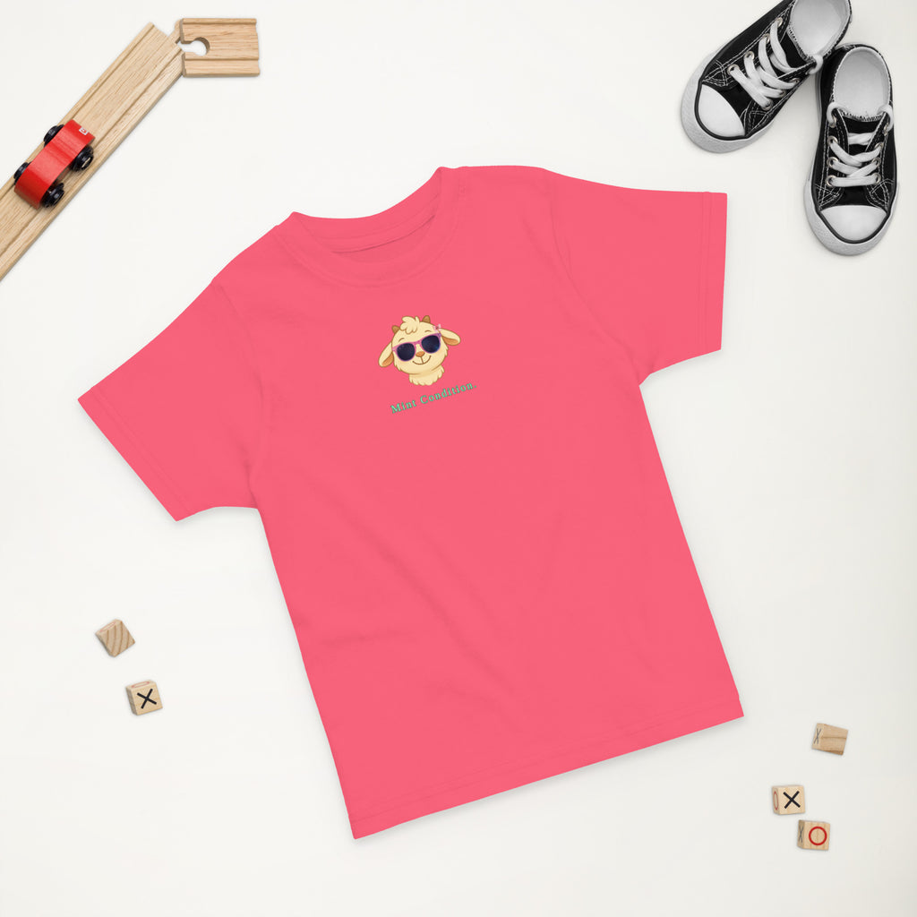 Little Bleats Signature "Minty" Toddler Tee in Hot Pink — Pink Sunglasses Edition, sizes 2T–5/6T