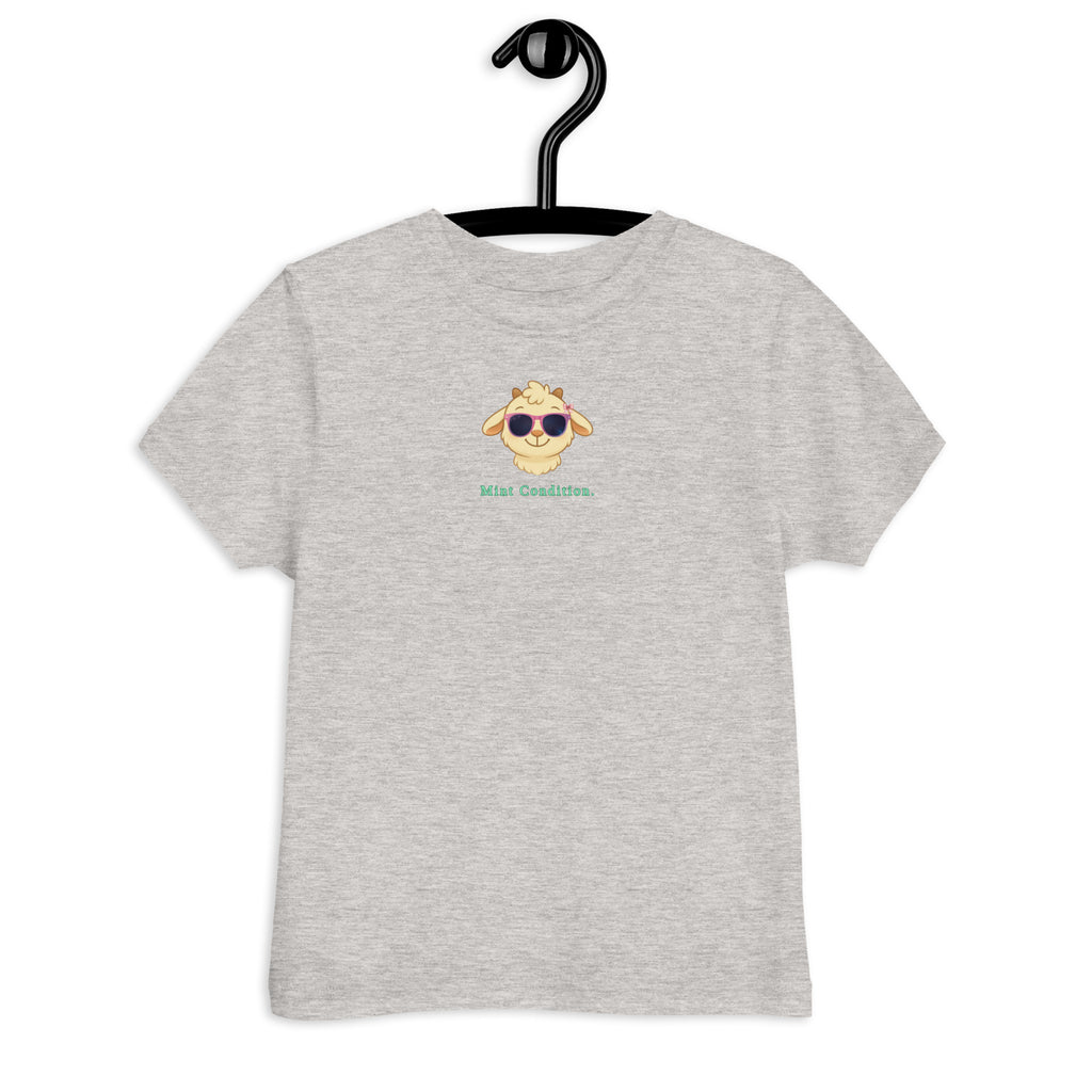 Little Bleats Signature "Minty" Toddler Tee in Heather — Pink Sunglasses Edition, sizes 2T–5/6T