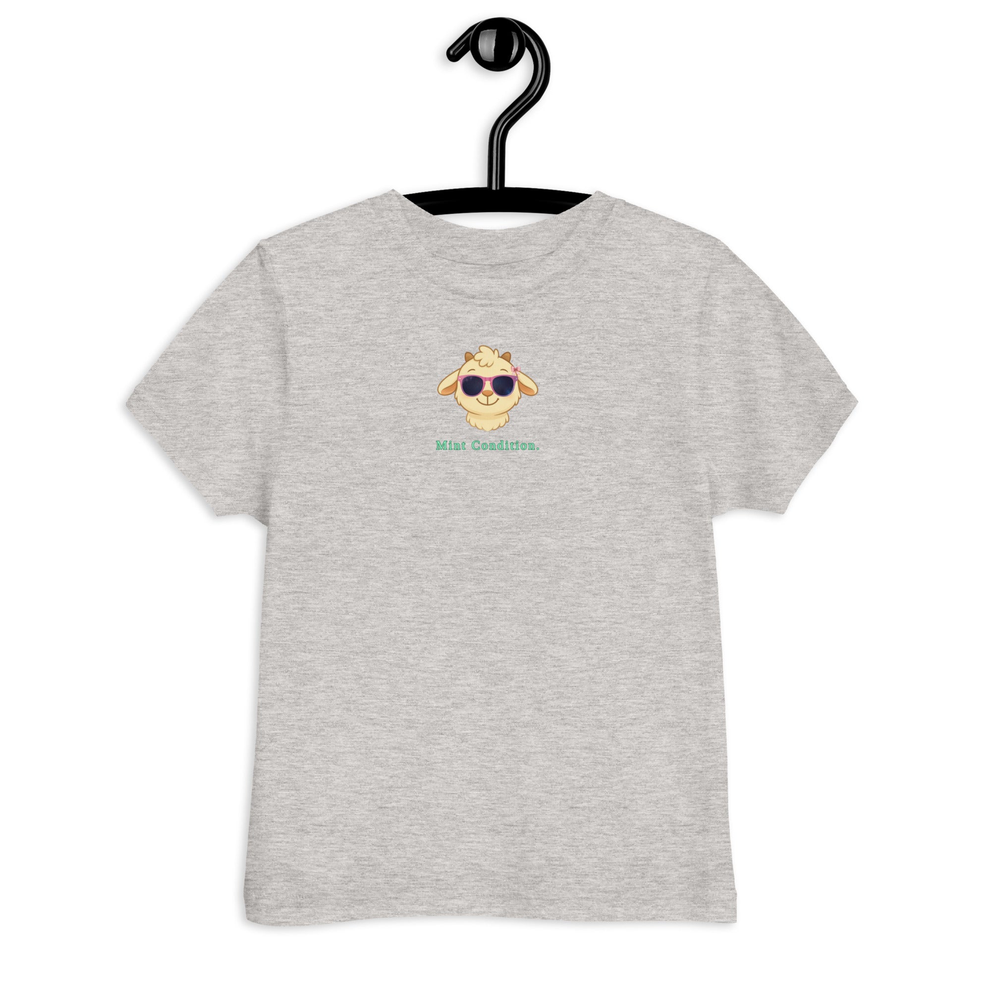 Little Bleats Signature "Minty" Toddler Tee in Heather — Pink Sunglasses Edition, sizes 2T–5/6T