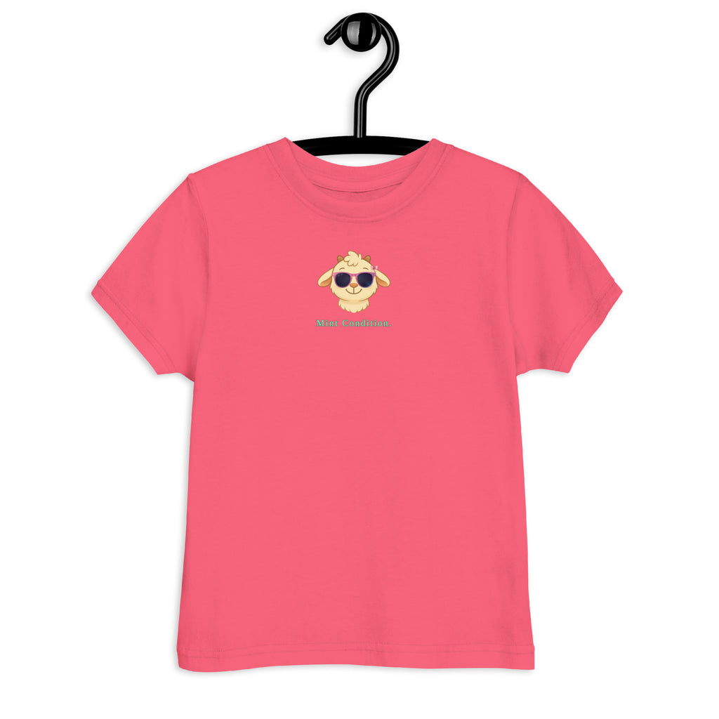 Little Bleats Signature "Minty" Toddler Tee in Hot Pink — Pink Sunglasses Edition, sizes 2T–5/6T