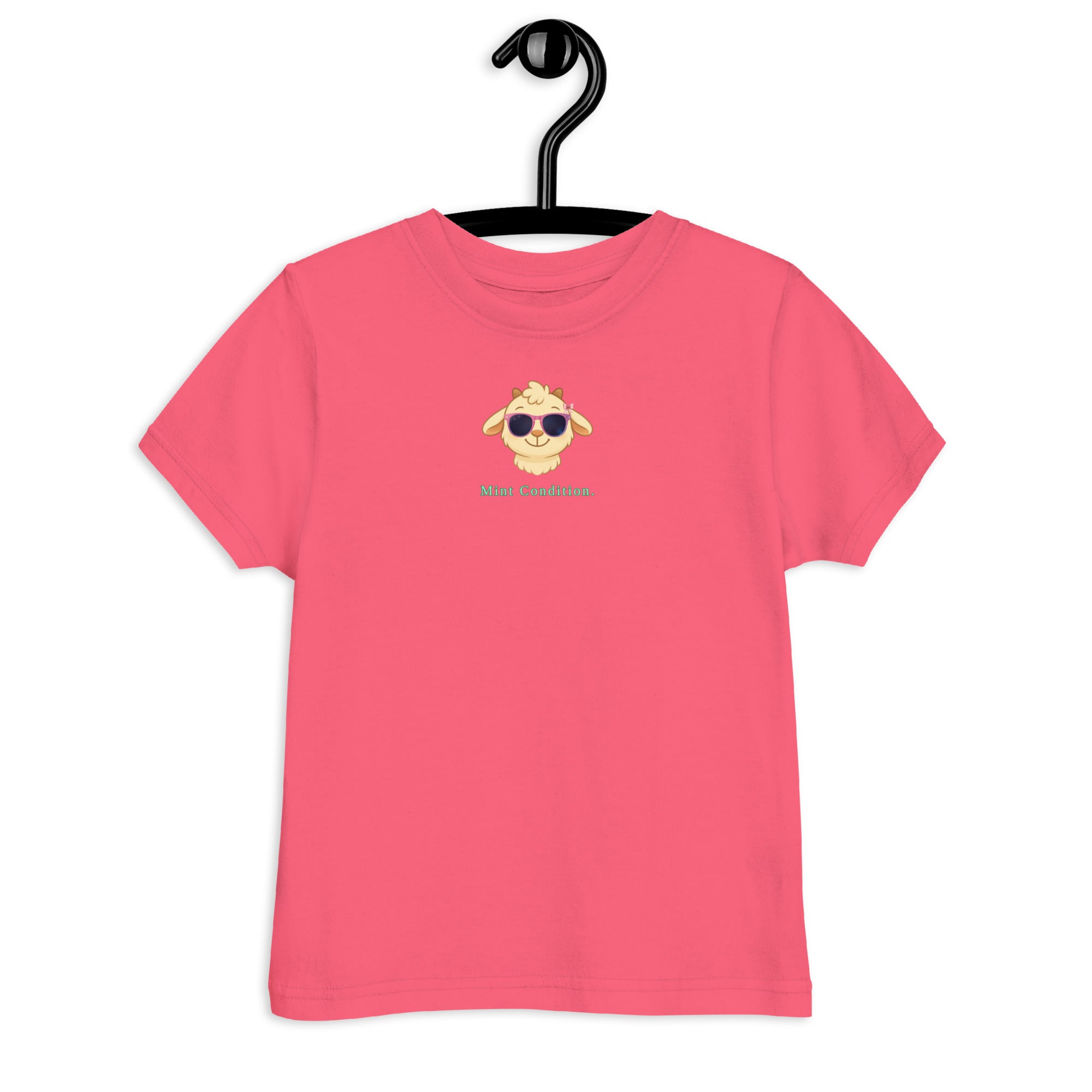 Little Bleats Signature "Minty" Toddler Tee in Hot Pink — Pink Sunglasses Edition, sizes 2T–5/6T